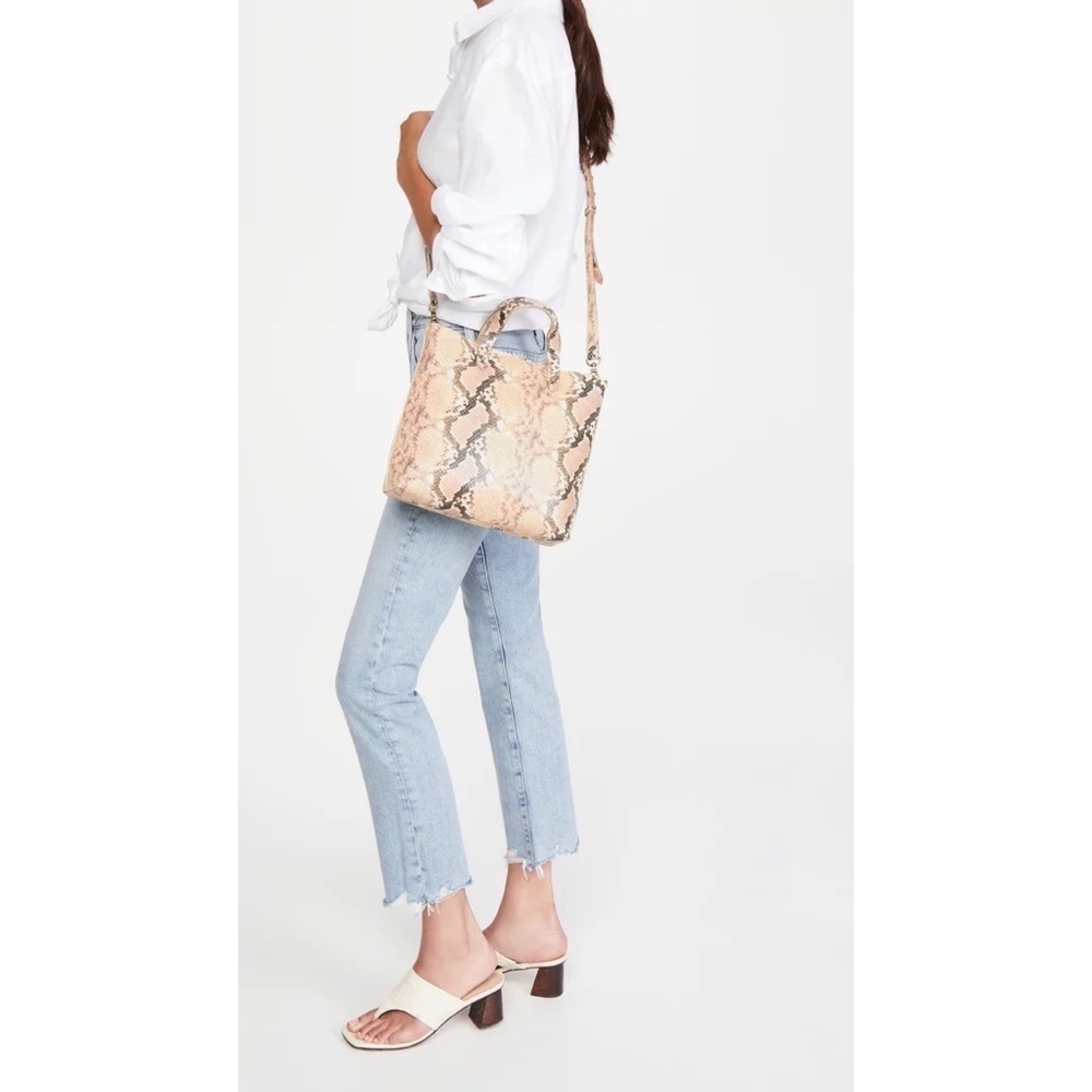 NWT Madewell Snakeskin The Zip-Top TransportLeather Crossbody Purse Bag​​​​​​​ - Picture 12 of 12